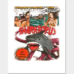 Sharktopus Lobby Poster Retro wash edition Posters and Art